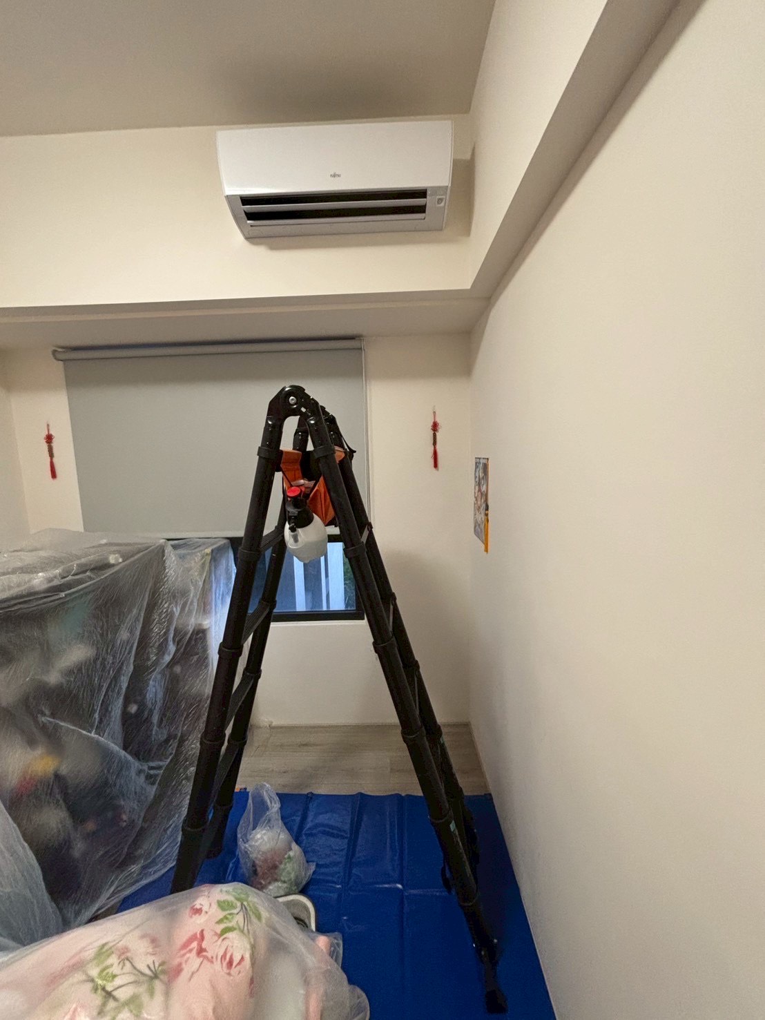 台中北屯住宅 富士通分離式冷氣清洗一台