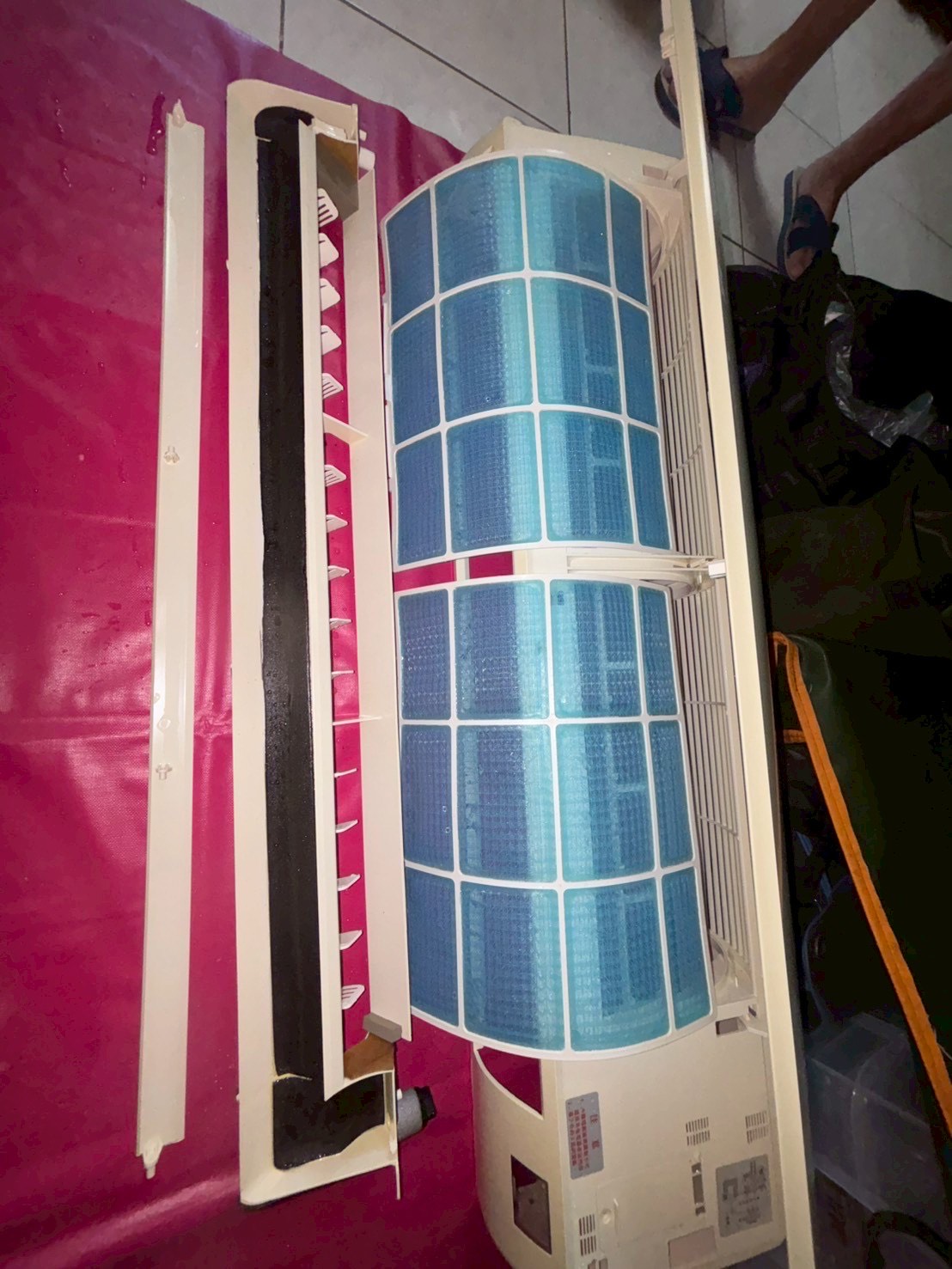 台中北屯分離式冷氣清洗兩台 20250814