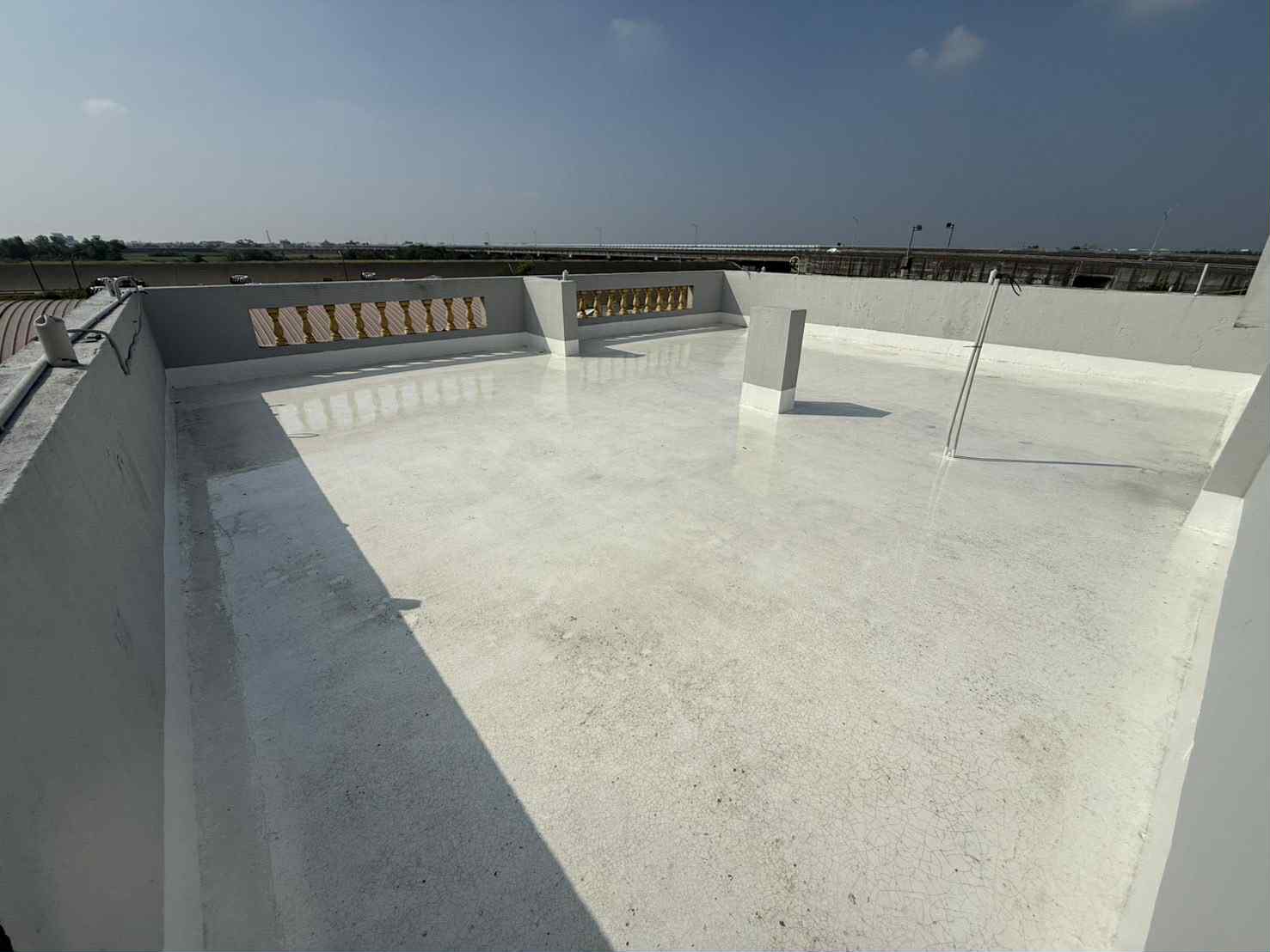 台南新營屋頂PU防水面漆保養