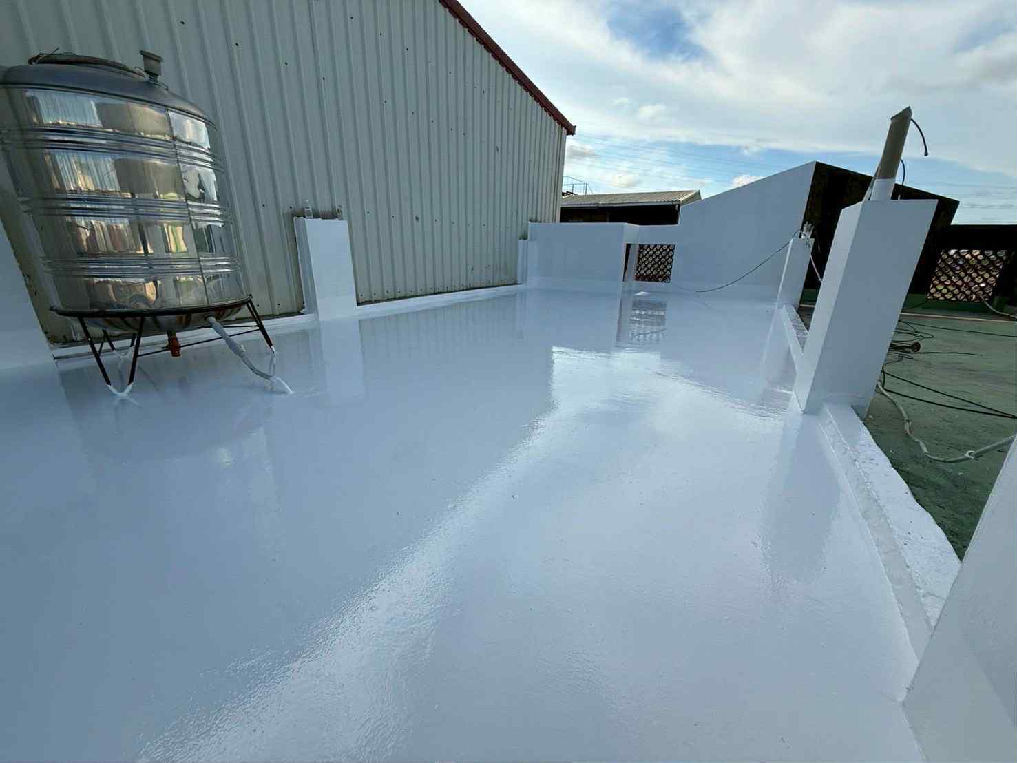  台南透天屋頂 PU防水工程