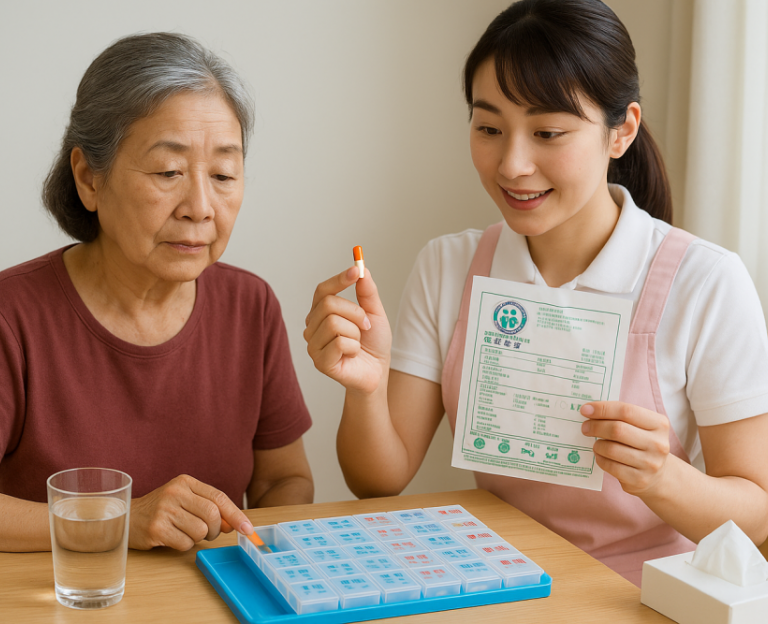 BA17e依指示置入藥盒 南投草屯如一居家長期照護機構